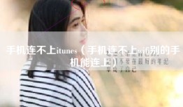 手机连不上itunes（手机连不上wifi别的手机能连上）